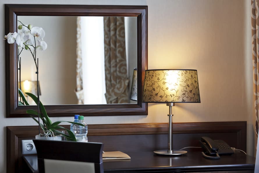 hotel guest room desk